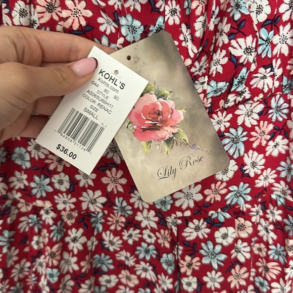 Juniors Lily Rose Tied Shoulder Skater Dress - Picture 7 of 7